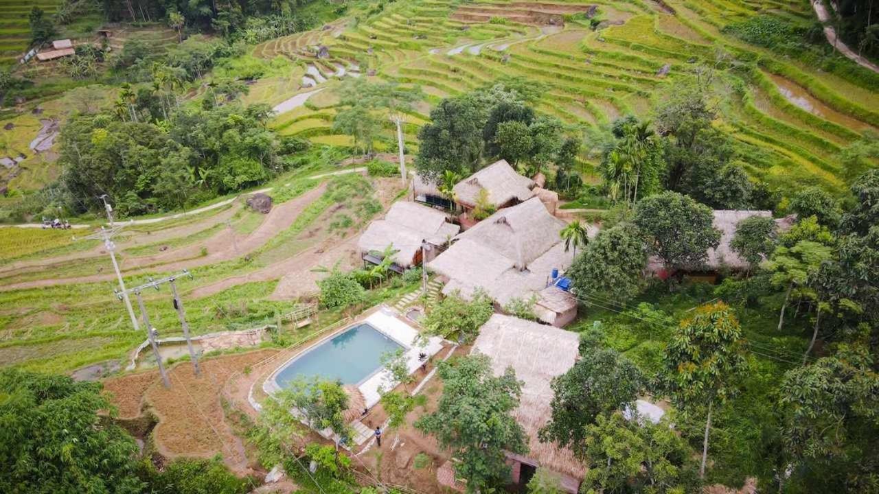 Villa Puluong Bamboo Huong Ba Thuoc Exterior foto